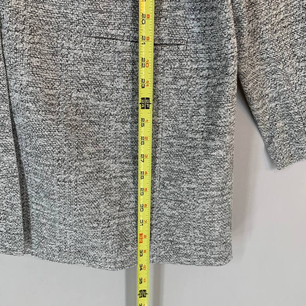 Torrid Textured Boyfriend Knit Trench Blazer 3X Gray Marled Longline Jacket NEW - Picture 13 of 16